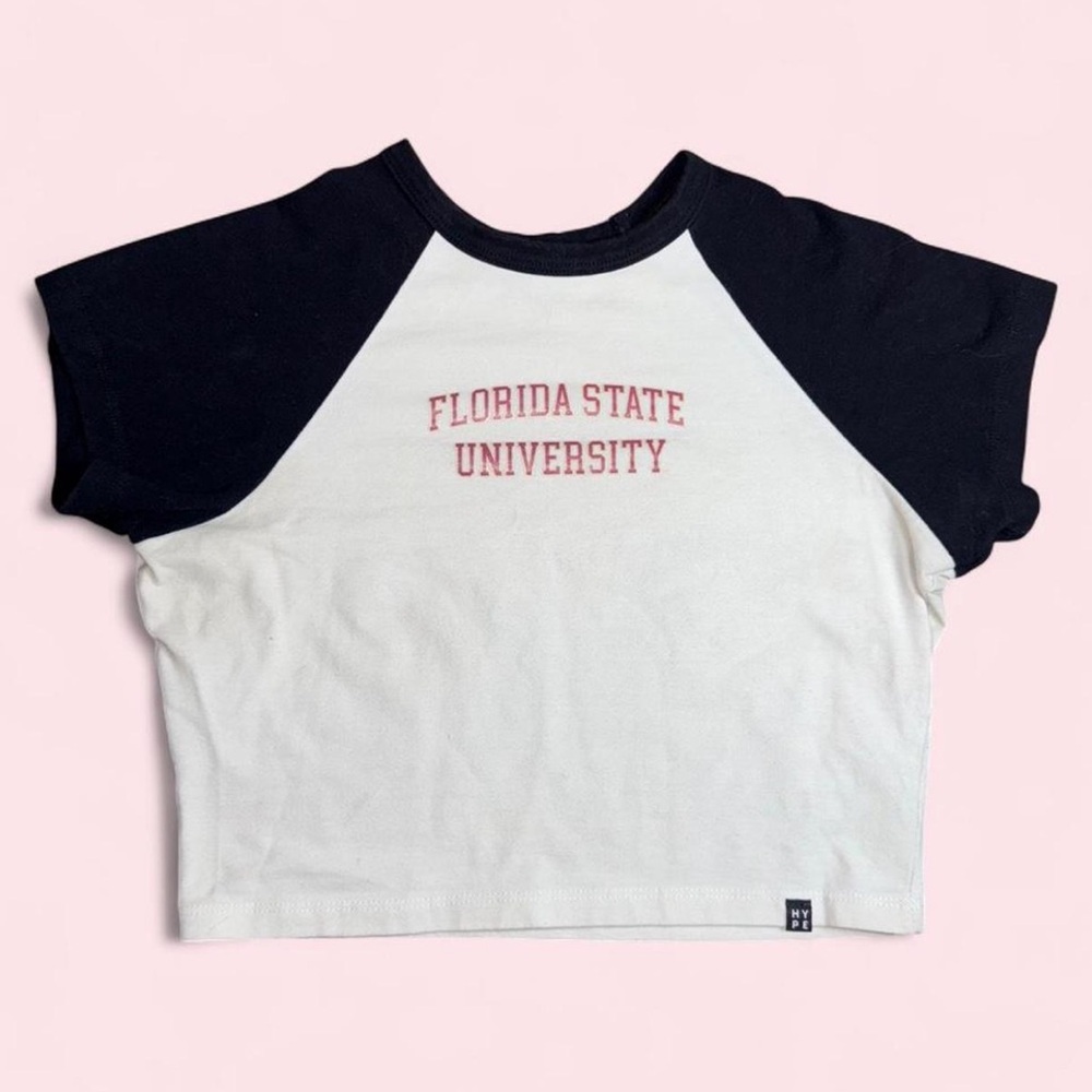 Florida State University baby tee Shirt - Black and White